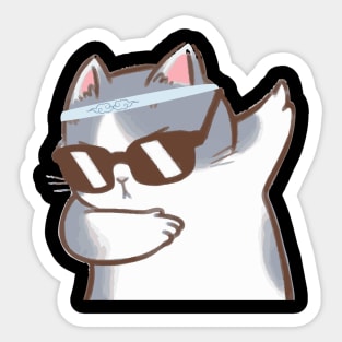 cat dab Sticker